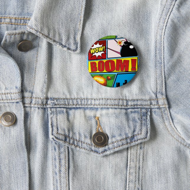 Comic Book cartoon fonts! 6 Cm Round Badge (In Situ)