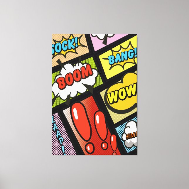 Comic Book cartoon fonts! Canvas Print (Front)