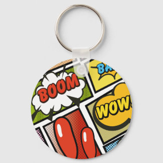 Comic Book cartoon fonts! Key Ring