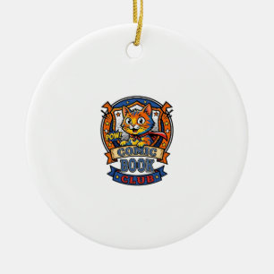 Comic Book Cat Cat Mum Gift Idea - Comic Book Cat  Ceramic Tree Decoration