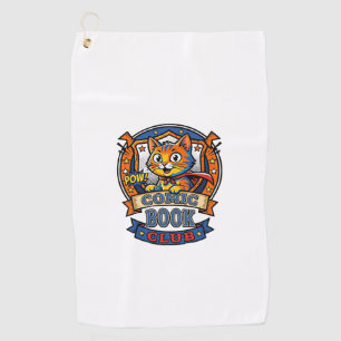 Comic Book Cat Cat Mum Gift Idea - Comic Book Cat  Golf Towel