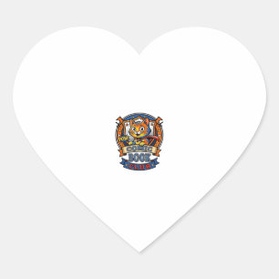 Comic Book Cat Cat Mum Gift Idea - Comic Book Cat Heart Sticker