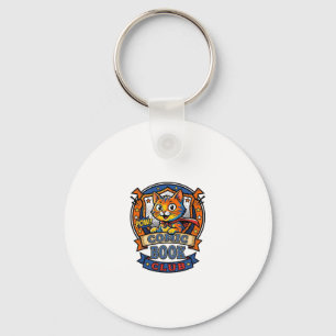 Comic Book Cat Cat Mum Gift Idea - Comic Book Cat Key Ring