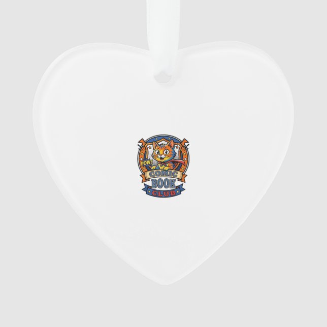 Comic Book Cat Cat Mum Gift Idea - Comic Book Cat  Ornament (Front)