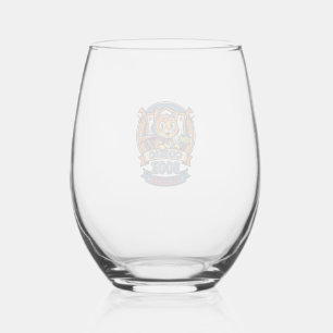 Comic Book Cat Cat Mum Gift Idea - Comic Book Cat  Stemless Wine Glass