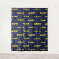 Comic Book Celebrate Pattern Navy Photo Backdrop