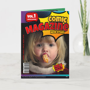 Comic Book Cover Photo Christmas Card