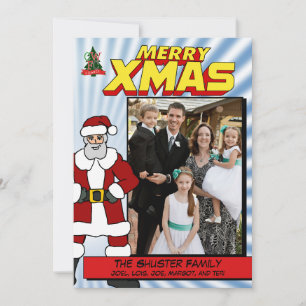 Comic Book Cover (Super Santa) Holiday Card