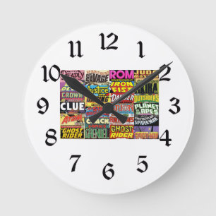 ComIc Book Covers  Round Clock