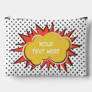 Comic Book Explosion Custom Text Bubble Accessory Pouch
