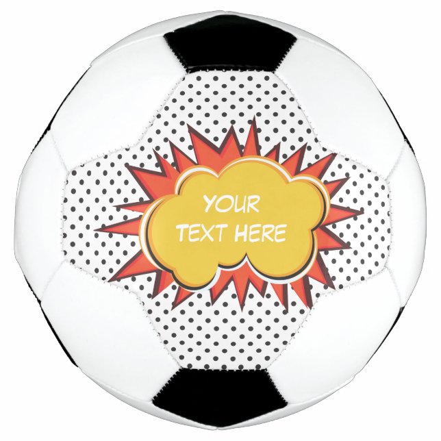 Comic Book Explosion Custom Text Bubble Football (Front)