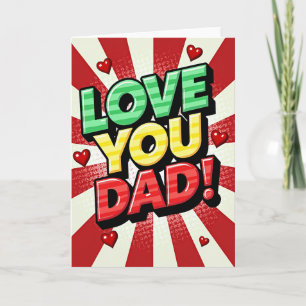 Comic Book Fathers Day Card