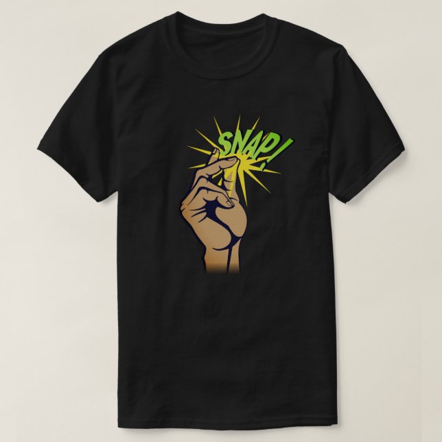 Comic book finger snap T-Shirt (Design Front)