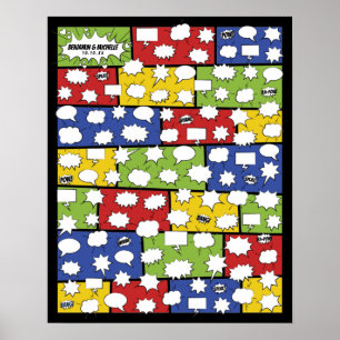 Comic Book Guest Book Poster - 100 Signatures