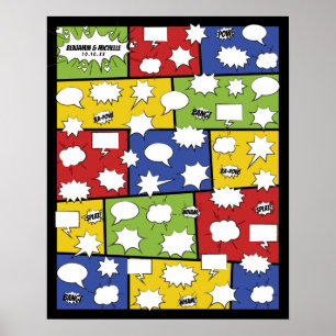 Comic Book Guest Book Poster - 50 Signatures
