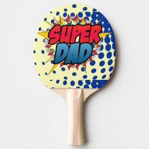 Comic Book Inspired Super Dad Ping Pong Paddle