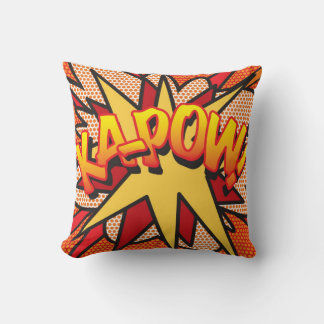 Comic Book KA-POW Cushion