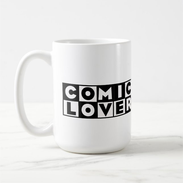 Comic Book Lover Bold Design Coffee Mug (Left)