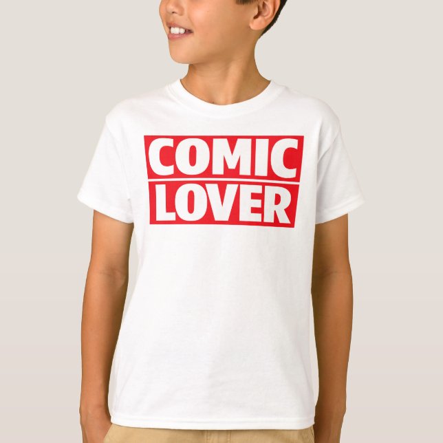 Comic Book Lover Bold Design T-Shirt (Front)