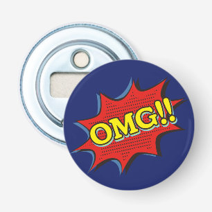 Comic Book OMG Exclamation Speech Bubble Bottle Opener