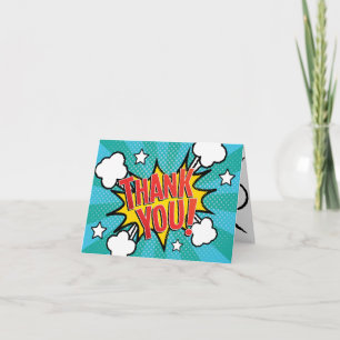 Comic Book PARTY! Thank You Card