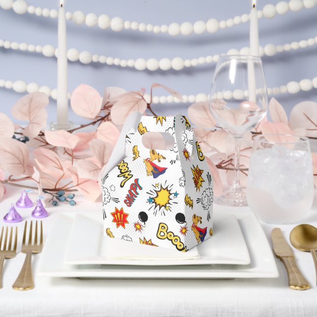 Comic Book Pattern Favour Box (Wedding)