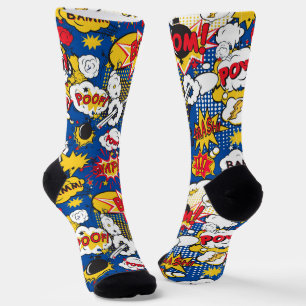 Comic Book Pattern  Socks