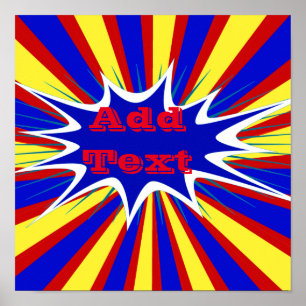 Comic Book Personalised Superhero Poster Wall