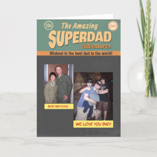Comic Book Photo Card, Father's Day Birthday Card