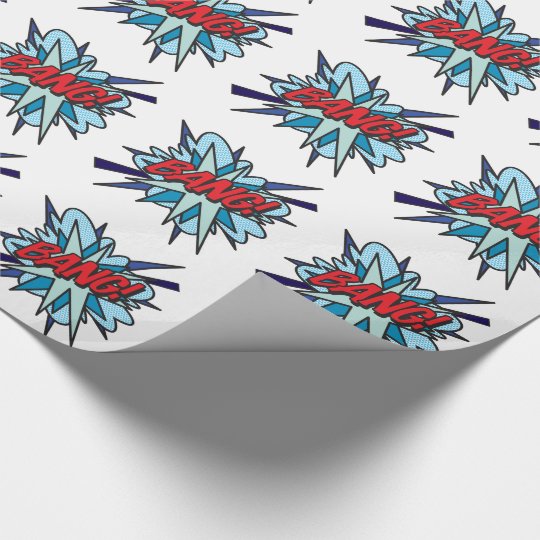 Comic Book Pop Art BANG Wrapping Paper Zazzle.co.uk