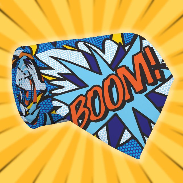 Comic Book Pop Art BOOM Superhero Tie (Creator Uploaded)