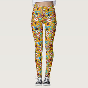 Comic Book Pop Art Explosions Leggings