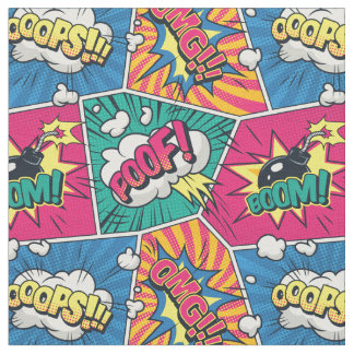 Comic Book Pop Art Fabric