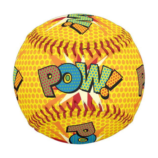 Comic Book Pop Art KA-POW Baseball (Front)