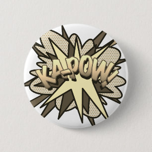 Comic Book Pop Art KA-POW! Vintage 6 Cm Round Badge