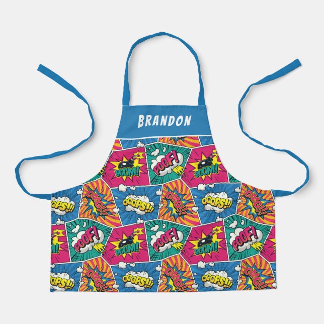 Comic Book Pop Art Kid’s Apron (Front)