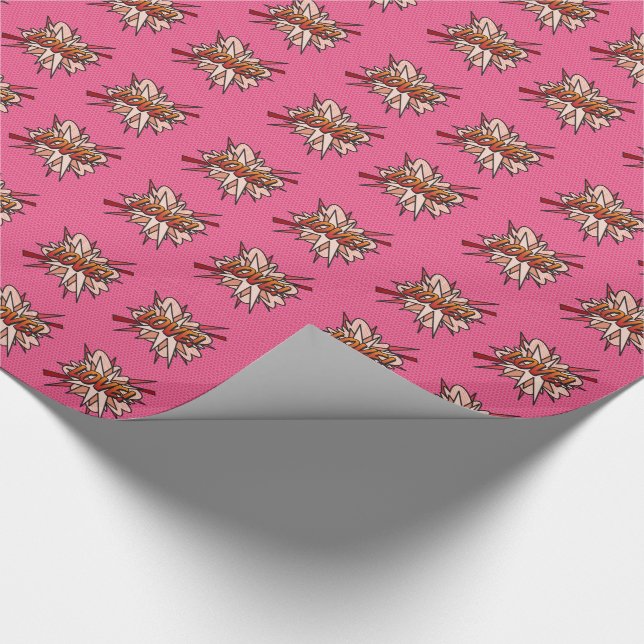 Comic Book Pop Art LOVE Wrapping Paper (Corner)