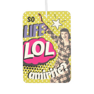 Comic Book Pop Art Retro Funny Text Car Air Freshener