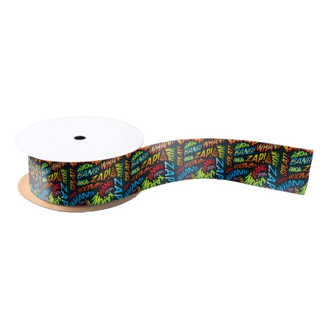 Comic Book Pop Art Sounds Satin Ribbon (Spool)