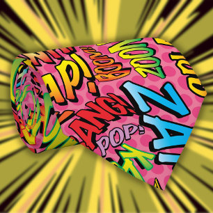 Comic Book Pop Art SOUNDS Superhero Ties