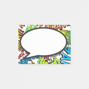 Comic Book Pop Art Speech Bubble Post-it Notes
