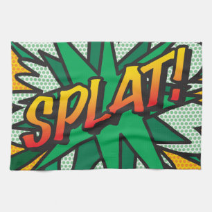 Comic Book Pop Art SPLAT Tea Towel