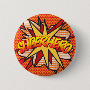 Comic Book Pop Art SUPERHERO 6 Cm Round Badge