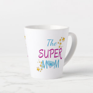 Comic Book Pop Art Superhero Mum Mother's Day Latte Mug