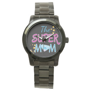 Comic Book Pop Art Superhero Mum Mother's Day Watch
