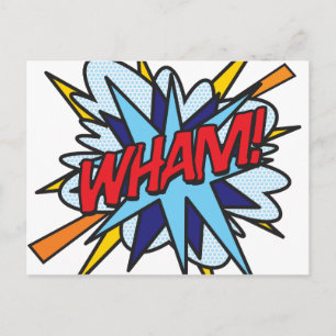 Comic Book Pop Art WHAM! Postcard