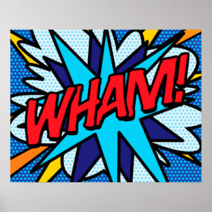 Comic Book Pop Art WHAM Poster