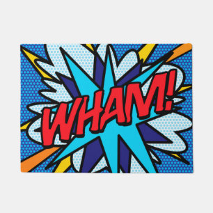 Comic Book Pop Art WHAM Superhero Doormat