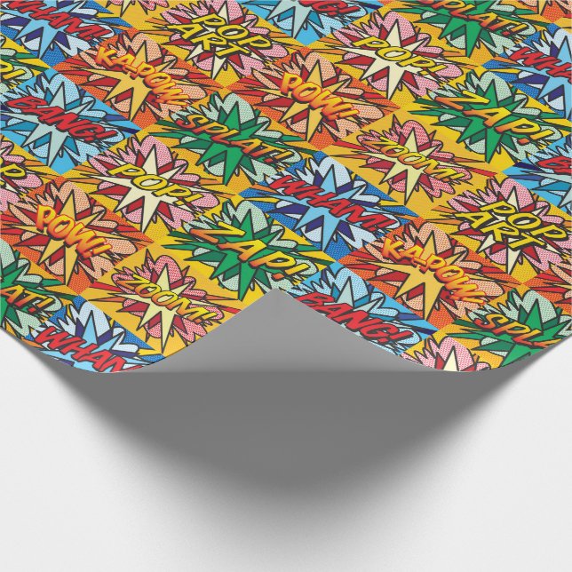 Comic Book Pop Art Wrapping Paper (Corner)