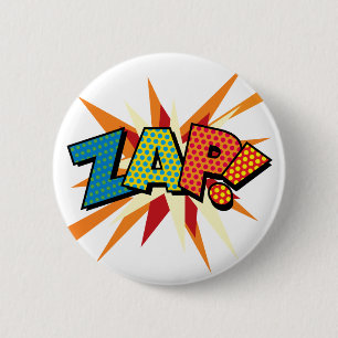 Comic Book Pop Art ZAP! 6 Cm Round Badge